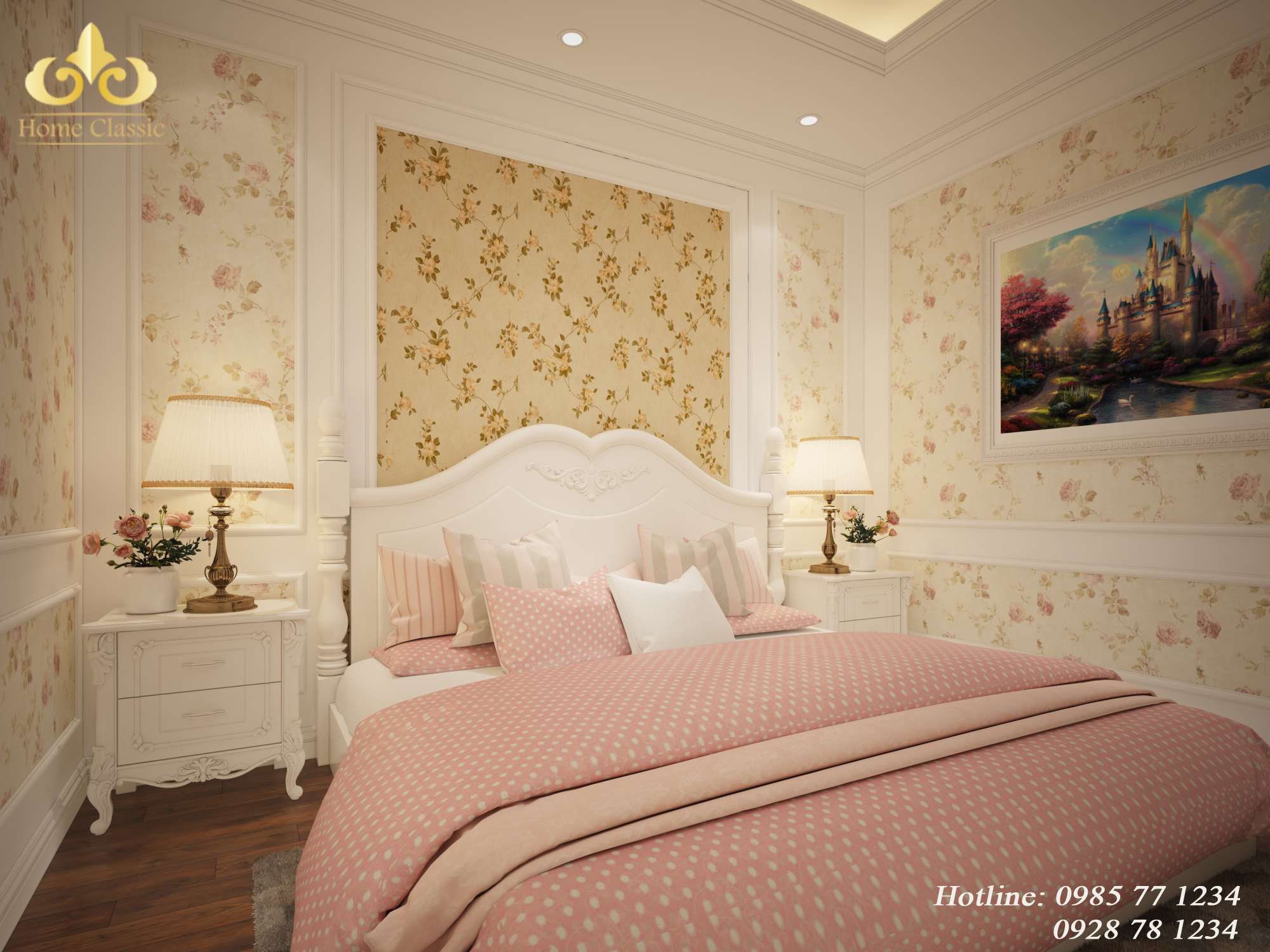 Phòng ngủ con gái tân cổ điển chung cư Royal City phong-ngu-con-gai-tan-co-dien-01